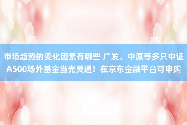 市场趋势的变化因素有哪些 广发、中原等多只中证A500场外基金当先灵通！在京东金融平台可申购