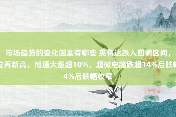 市场趋势的变化因素有哪些 英伟达跌入回调区间，特斯拉再新高，博通大涨超10%，超微电脑跌超14%后跌幅收窄