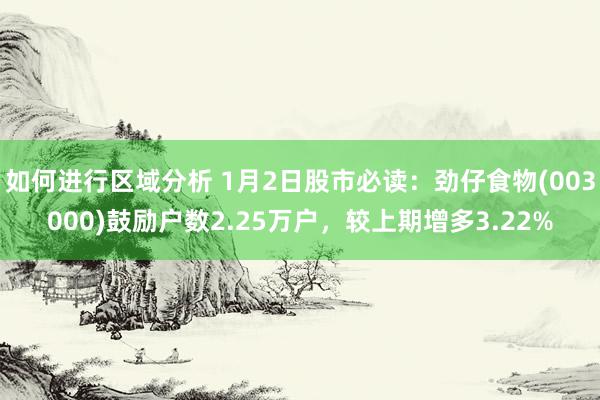 如何进行区域分析 1月2日股市必读：劲仔食物(003000)鼓励户数2.25万户，较上期增多3.22%