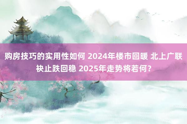 购房技巧的实用性如何 2024年楼市回暖 北上广联袂止跌回稳 2025年走势将若何？