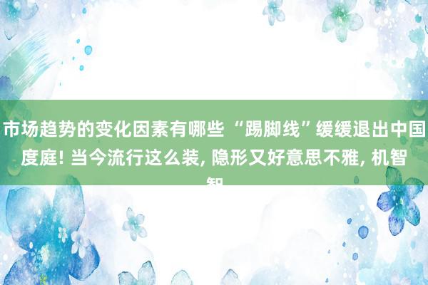 市场趋势的变化因素有哪些 “踢脚线”缓缓退出中国度庭! 当今流行这么装, 隐形又好意思不雅, 机智