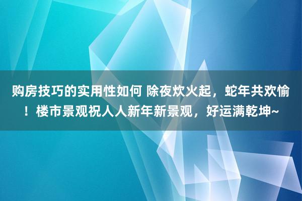 购房技巧的实用性如何 除夜炊火起，蛇年共欢愉！楼市景观祝人人新年新景观，好运满乾坤~