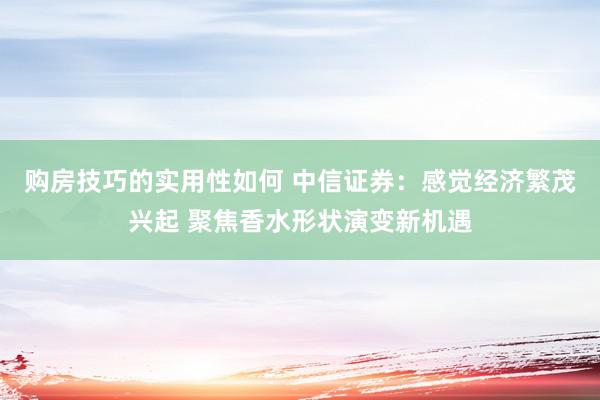 购房技巧的实用性如何 中信证券：感觉经济繁茂兴起 聚焦香水形状演变新机遇