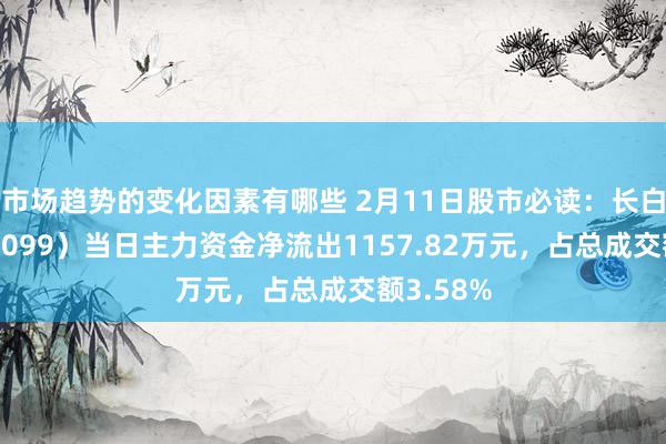 市场趋势的变化因素有哪些 2月11日股市必读：长白山（603099）当日主力资金净流出1157.82万元，占总成交额3.58%